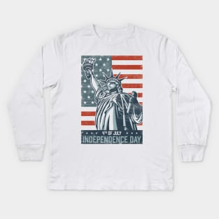 4th July - US Independence Kids Long Sleeve T-Shirt